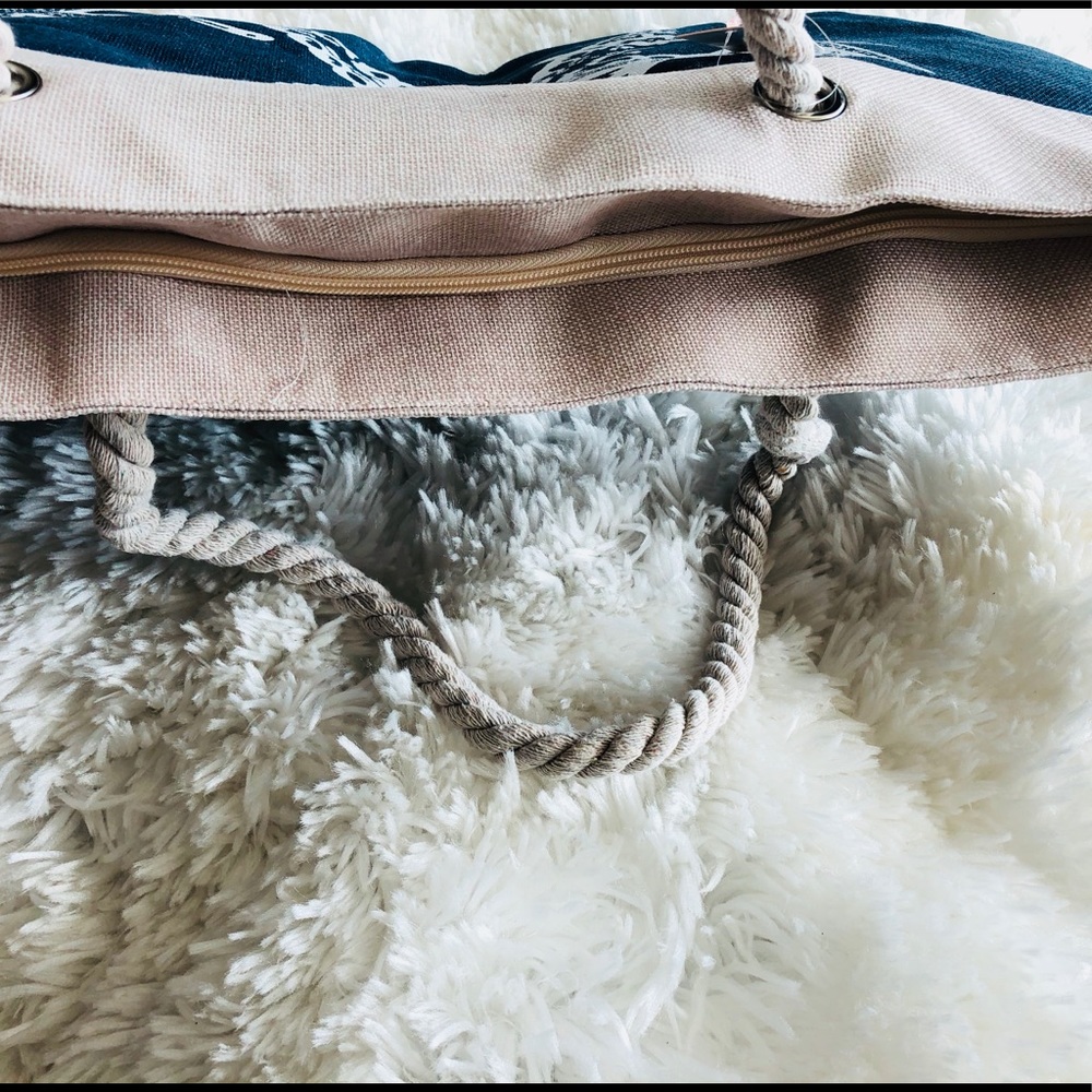 🌸BLUE SEASHELL BEACH BAG - Picture 2 of 4